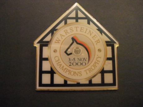 Warsteiner ( Warsteiner Brauerei,)Champions Trophy ( paardensportsponsoring) ruitersport evenement november 2000